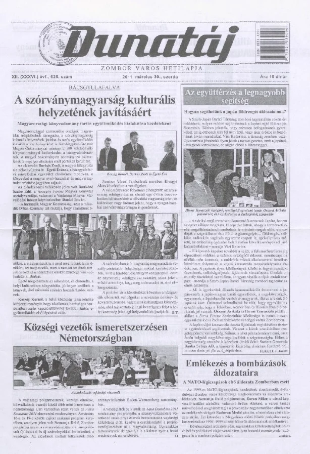 Dunatáj, 13. évf. 2011. március 30. 625. sz.