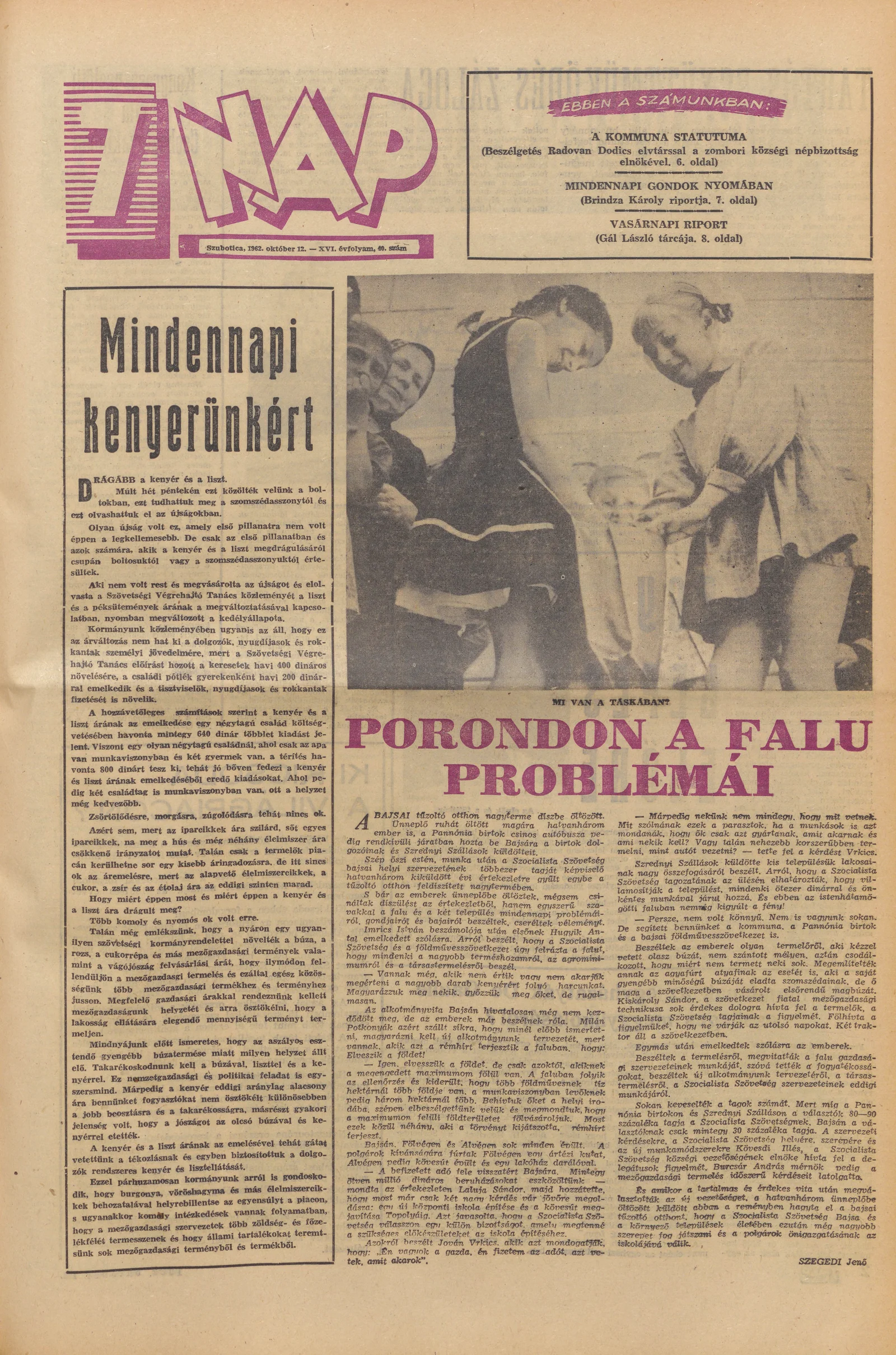 7 Nap, 17. évf. 1962. október 12. 40. sz. 1–20. oldal