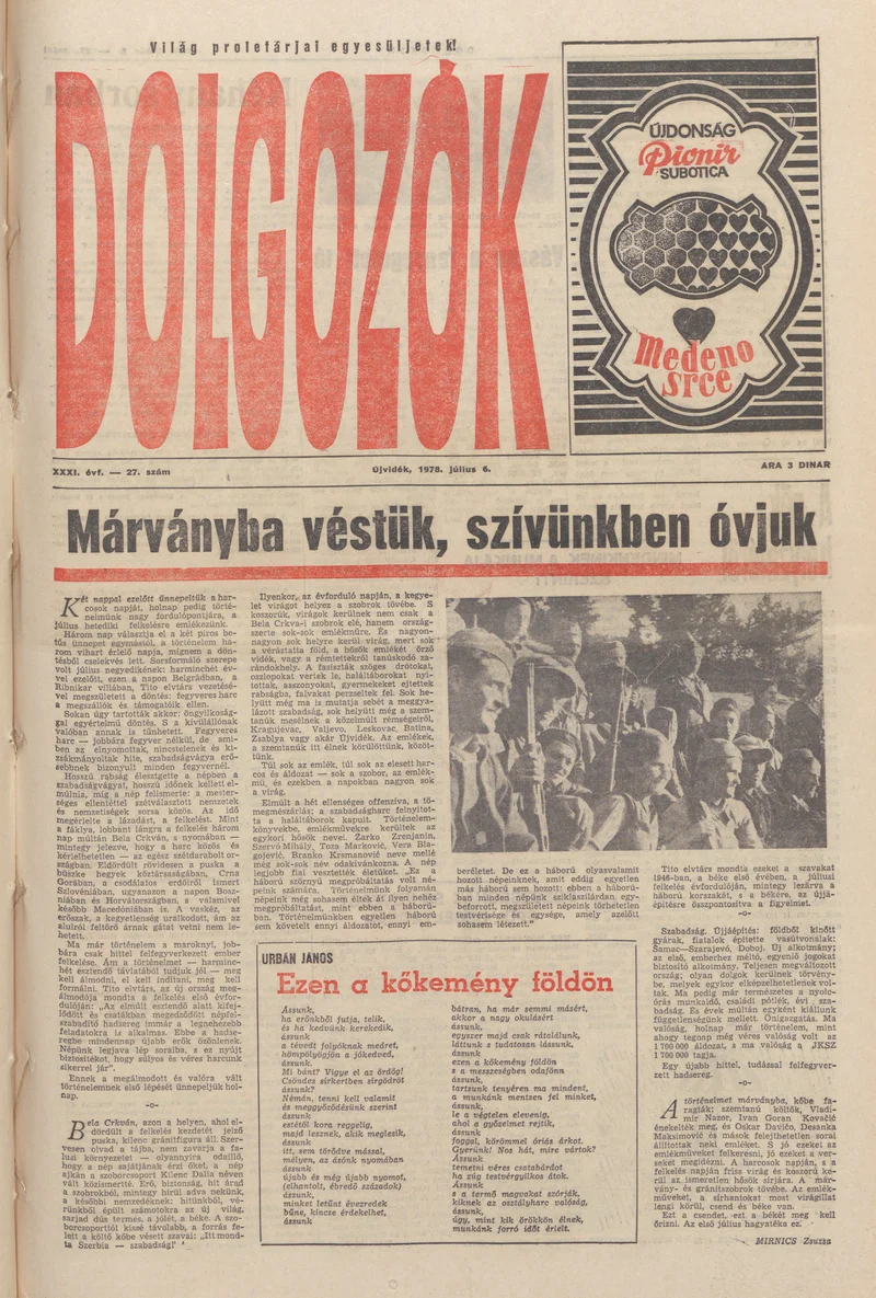 Dolgozók, 32. évf. 1978. július 6. 27. sz.