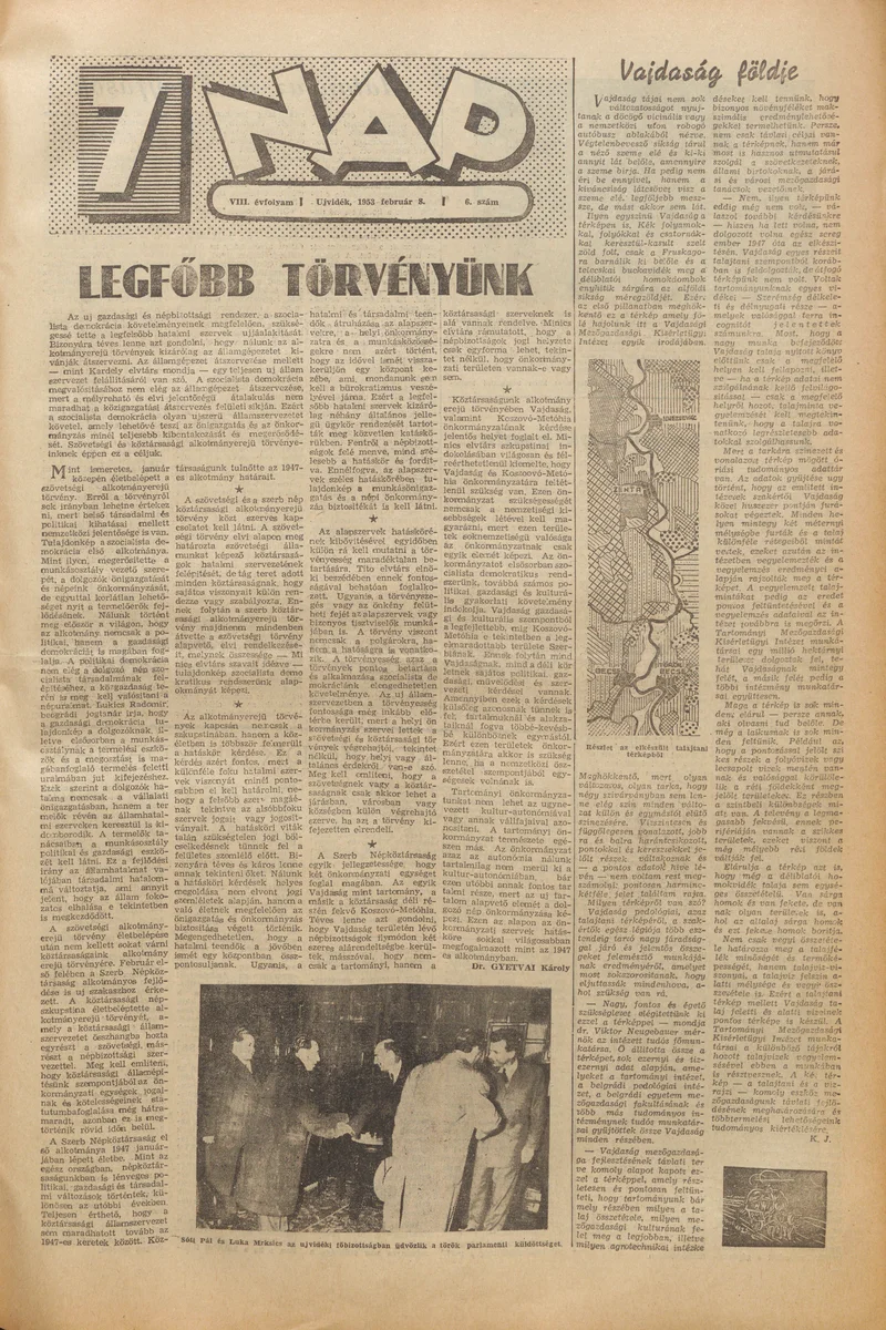 7 Nap, 8. évf. 1953. február 8. 6. sz. 1–12. oldal