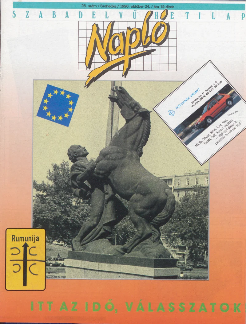 Napló - Szabadelvű hetilap, 1. évf. 1990. október 24. 25. sz.