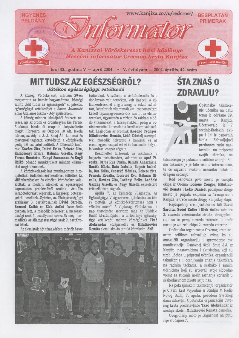 Informator, 5. évf. 2004. április 1. 42. sz.