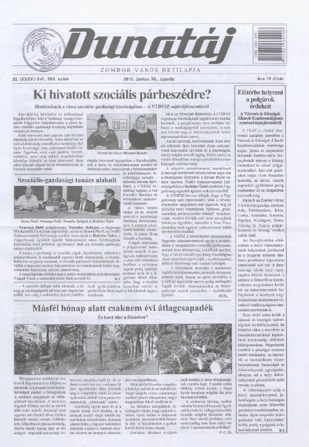 Dunatáj, 12. évf. 2010. június 30. 586. sz.