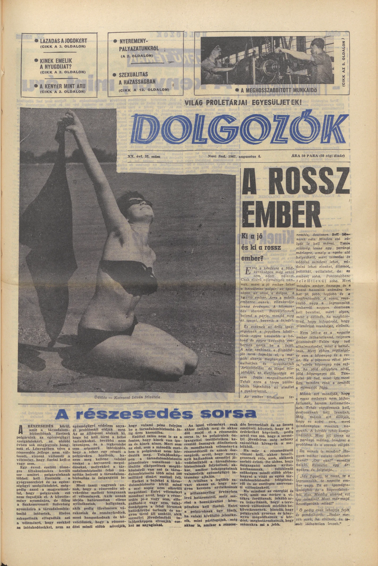 Dolgozók, 21. évf. 1967. augusztus 4. 32. sz.