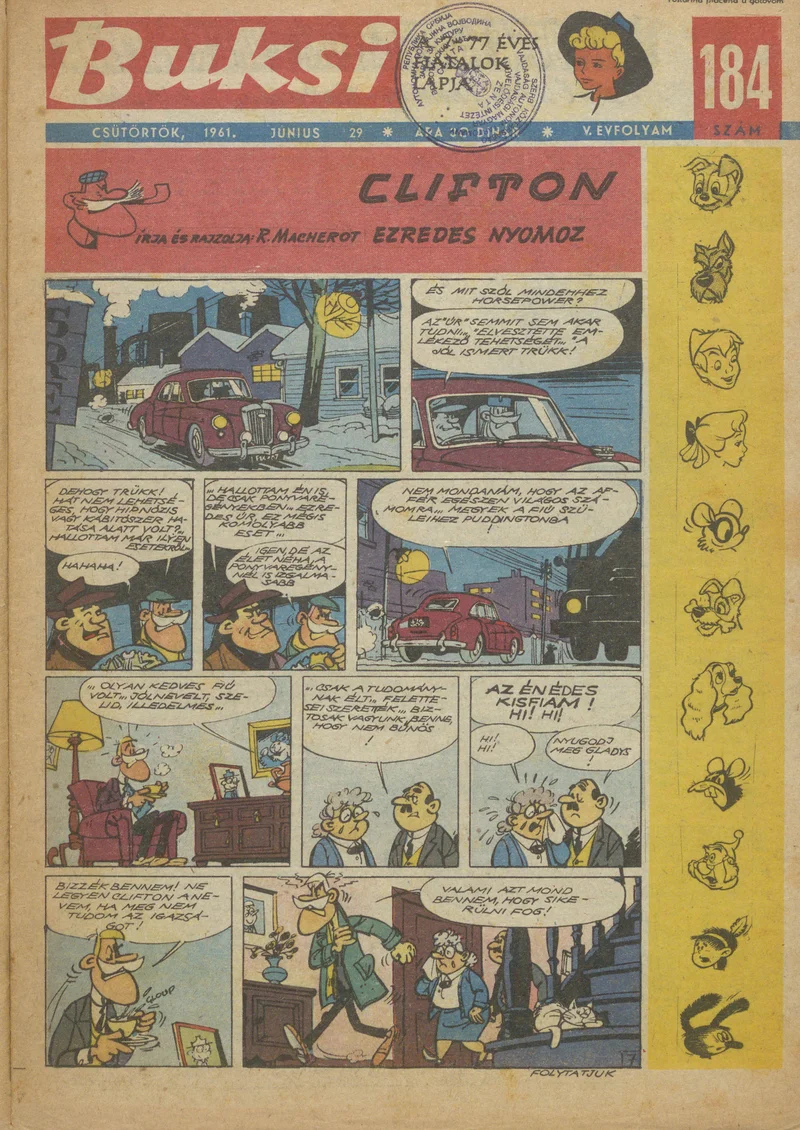 Buksi, 5. évf. 1961. június 29. 184. sz.