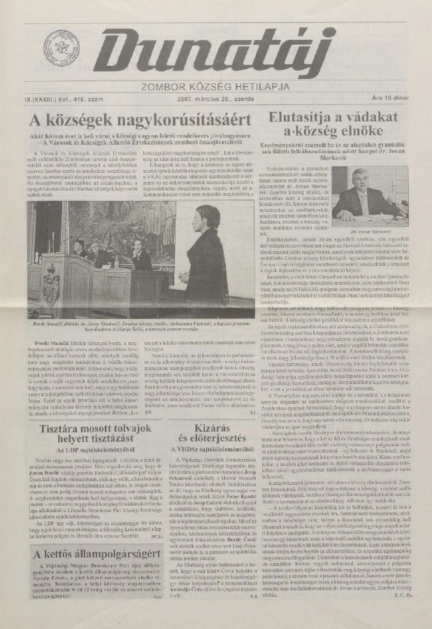 Dunatáj, 9. évf. 2007. március 28. 416. sz.
