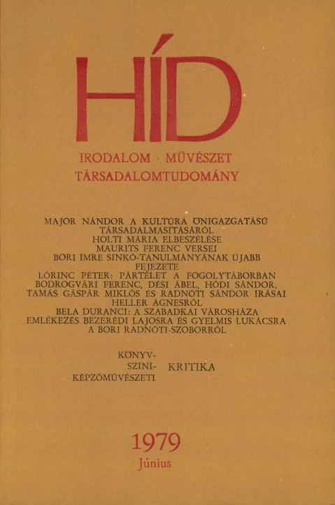 Híd, 43. évf. 1979. június. 6. sz. 693–834. oldal