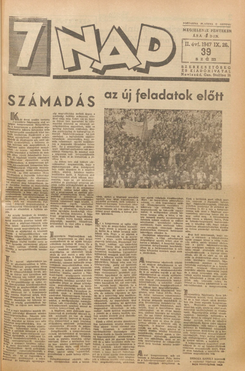 7 Nap, 2. évf. 1947. szeptember 26. 39. sz. 1–10. oldal