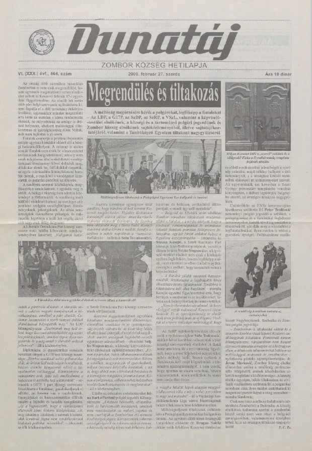 Dunatáj, 10. évf. 2008. február 27. 464. sz.