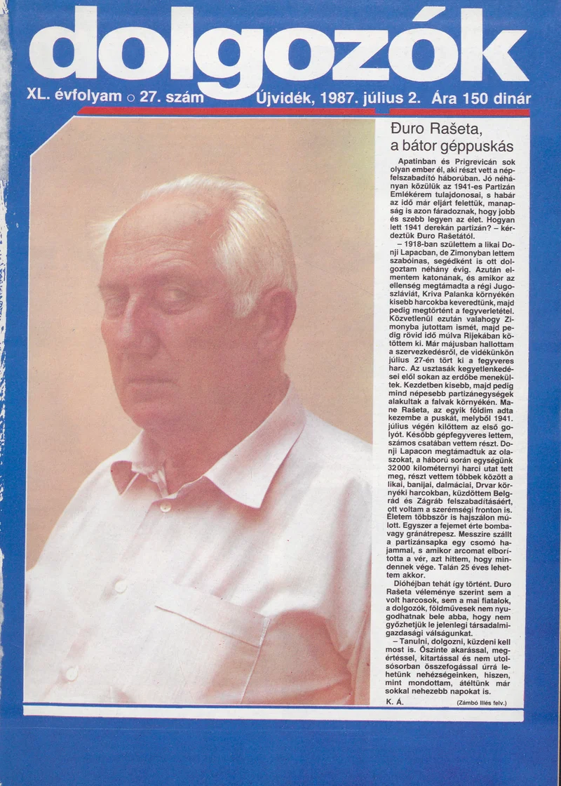Dolgozók, 41. évf. 1987. július 2. 27. sz.