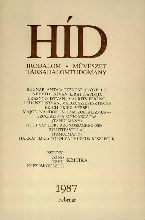 Híd, 51. évf. 1987. február. 2. sz. 141–284. oldal