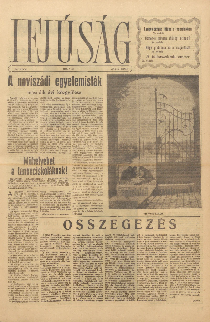 Ifjúság, 13. évf. 1957. január 12. 585. sz.