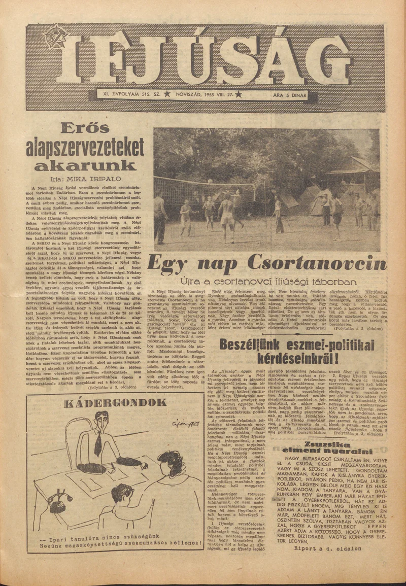Ifjúság, 11. évf. 1955. augusztus 27. 515. sz.