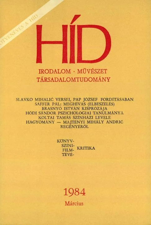 Híd, 48. évf. 1984. március. 3. sz. 249–388. oldal