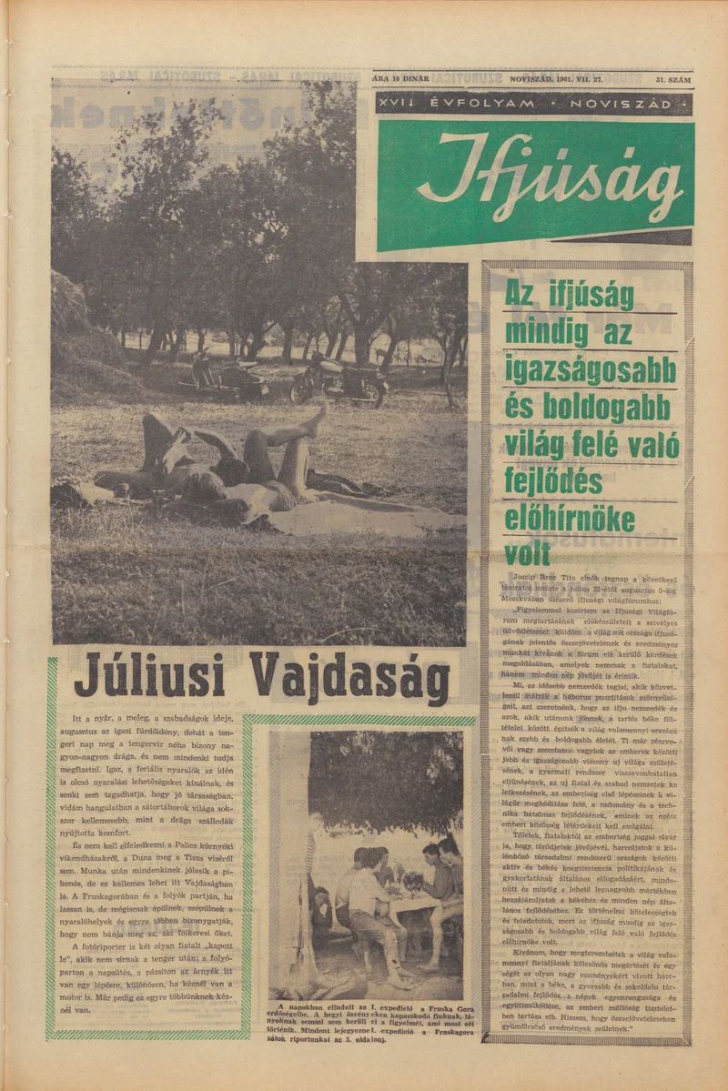 Ifjúság, 17. évf. 1961. július 27. 31. sz.