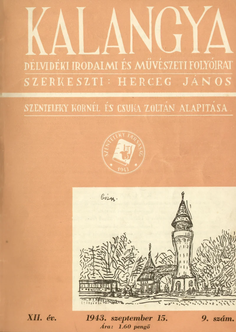 Kalangya, 12. évf. 1943. szeptember 15. 9. sz. 385–432. oldal