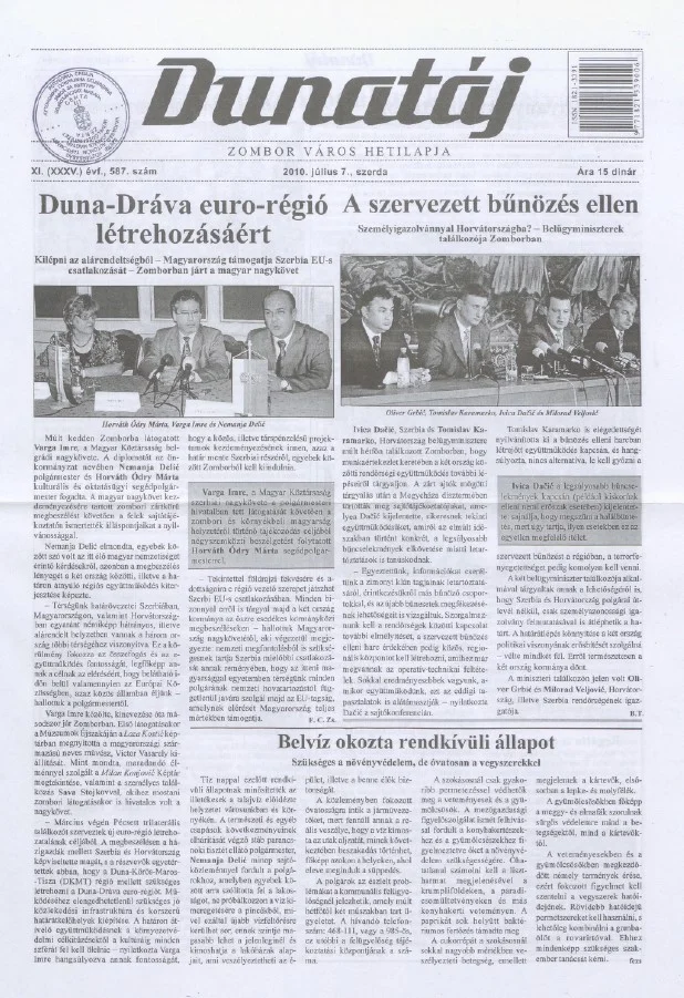 Dunatáj, 12. évf. 2010. július 7. 587. sz.