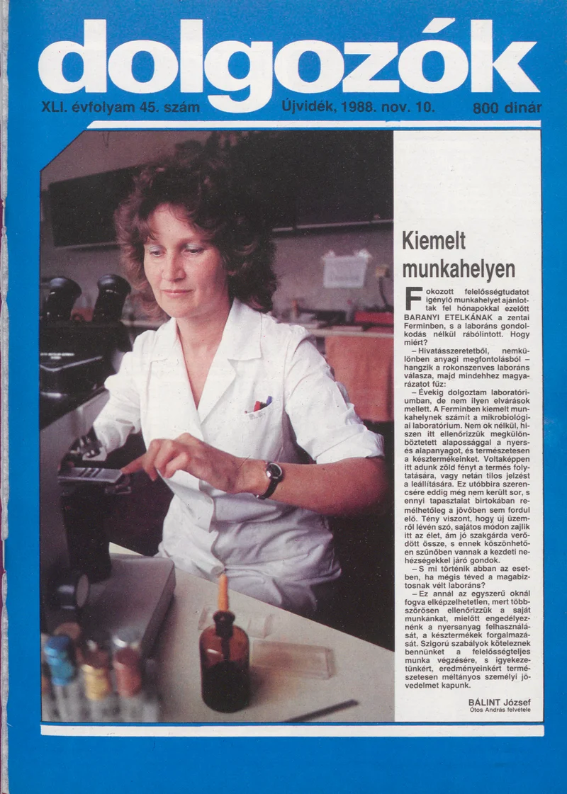 Dolgozók, 42. évf. 1988. november 10. 45. sz.