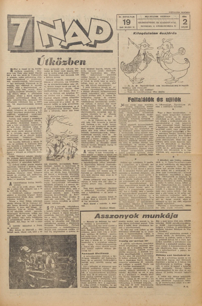 7 Nap, 4. évf. 1949. május 11. 19. sz. 1–4. oldal