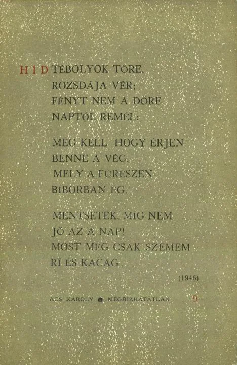 Híd, 28. évf. 1964. szeptember. 9. sz. 905–1058. oldal