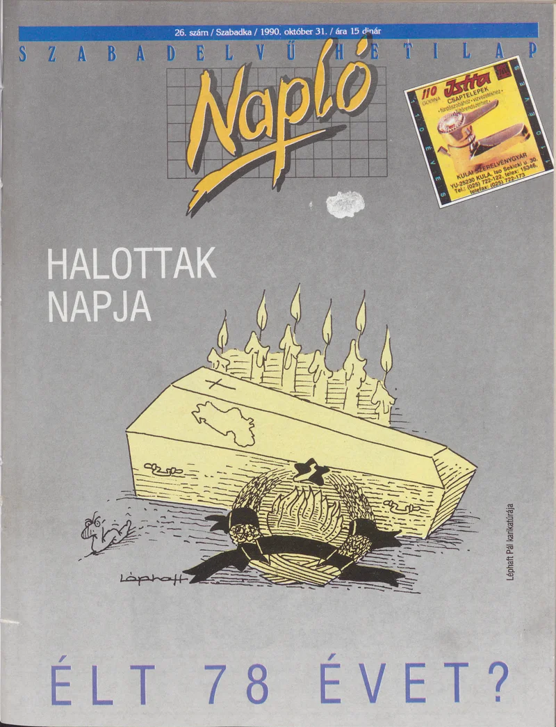Napló - Szabadelvű hetilap, 1. évf. 1990. október 31. 26. sz.