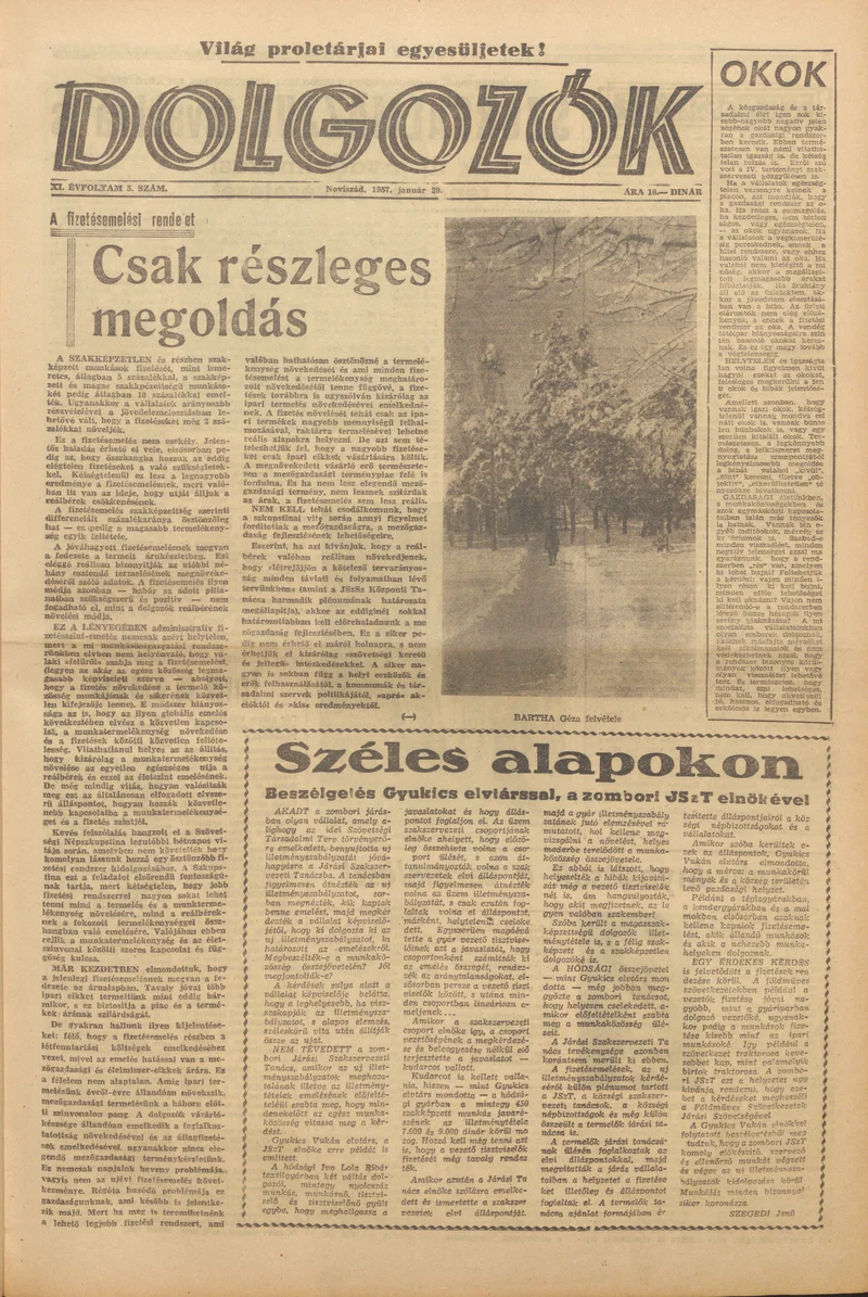 Dolgozók, 11. évf. 1957. január 29. 5. sz.