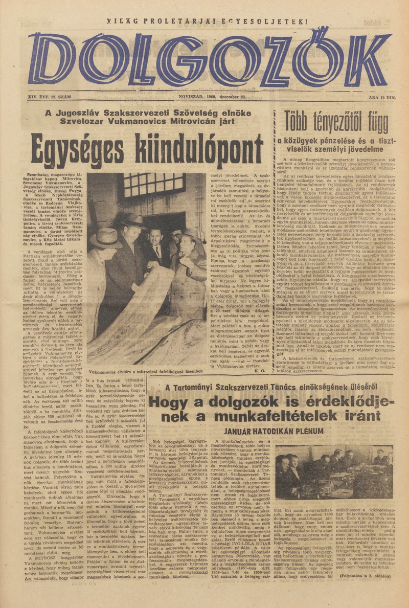 Dolgozók, 14. évf. 1960. december 23. 52. sz.
