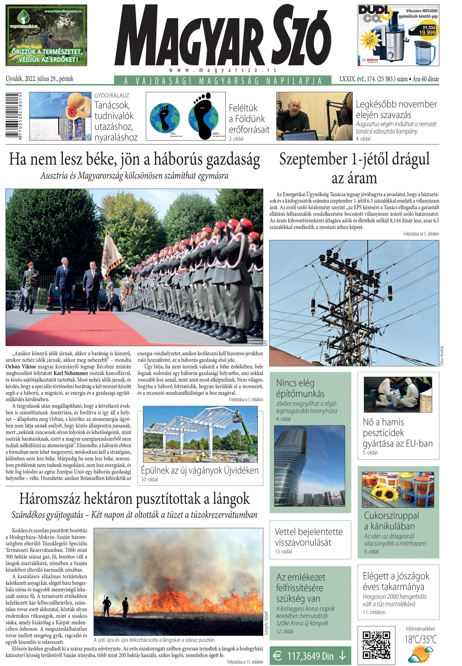 Magyar Szó, 79. évf. 2022. július 29. 174. sz. 1–16. oldal