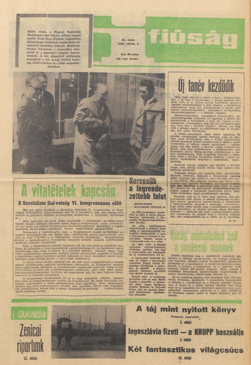 Ifjúság, 22. évf. 1966. június 2. 22. sz.