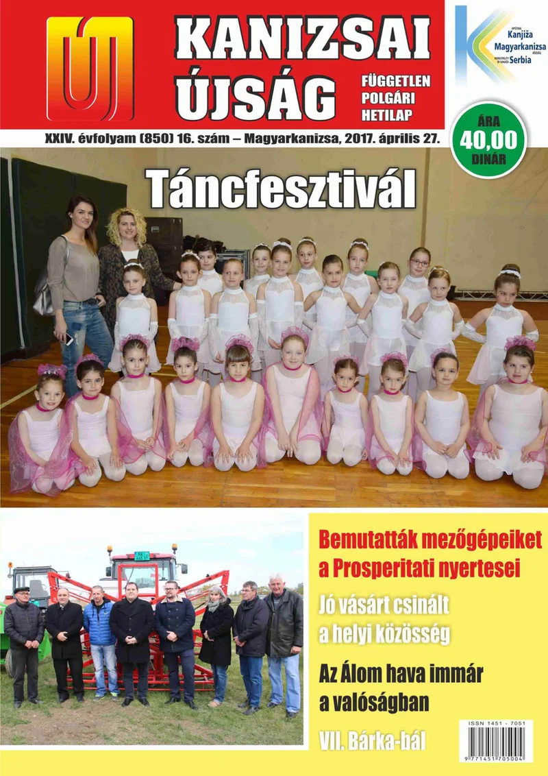 Új Kanizsai Újság, 24. évf. 2017. április 27. 16. sz.