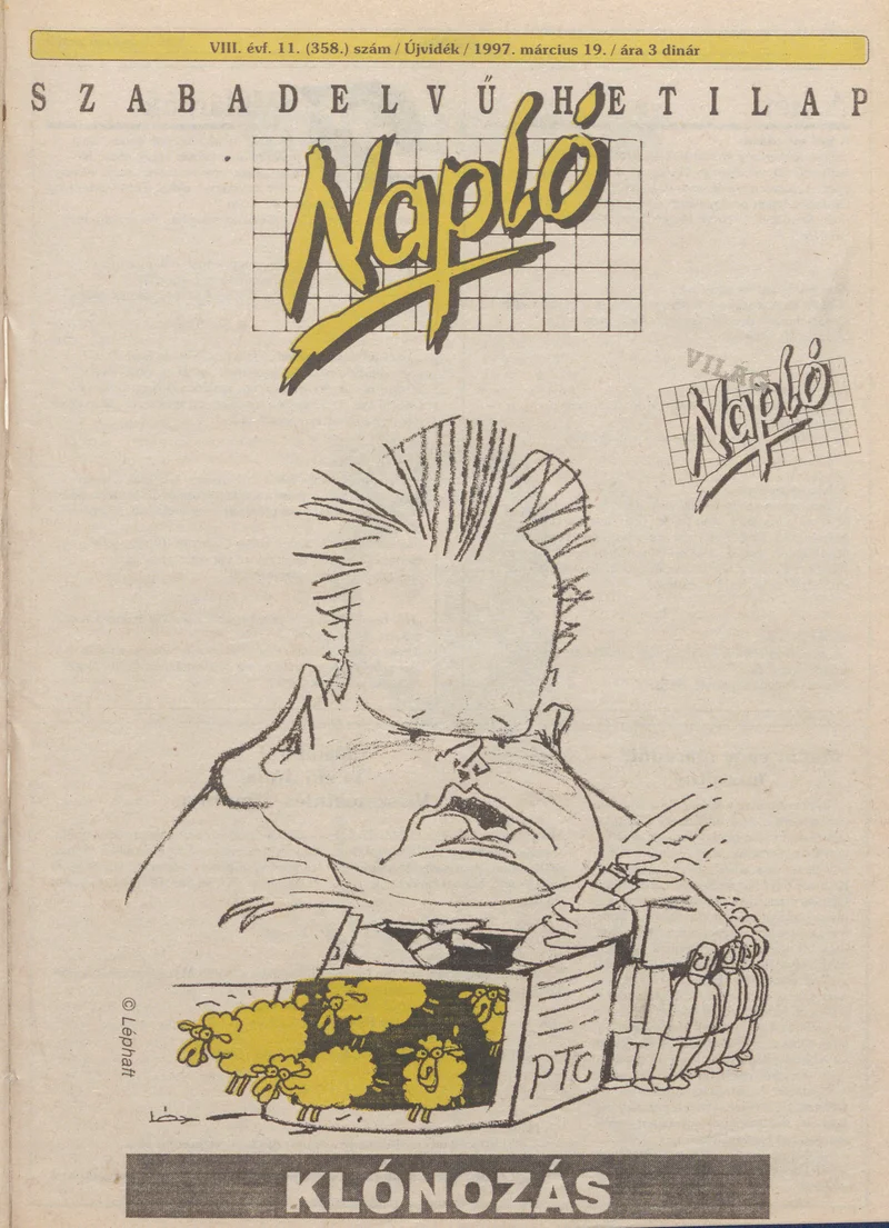 Napló - Szabadelvű hetilap, 8. évf. 1997. március 19. 358. sz.