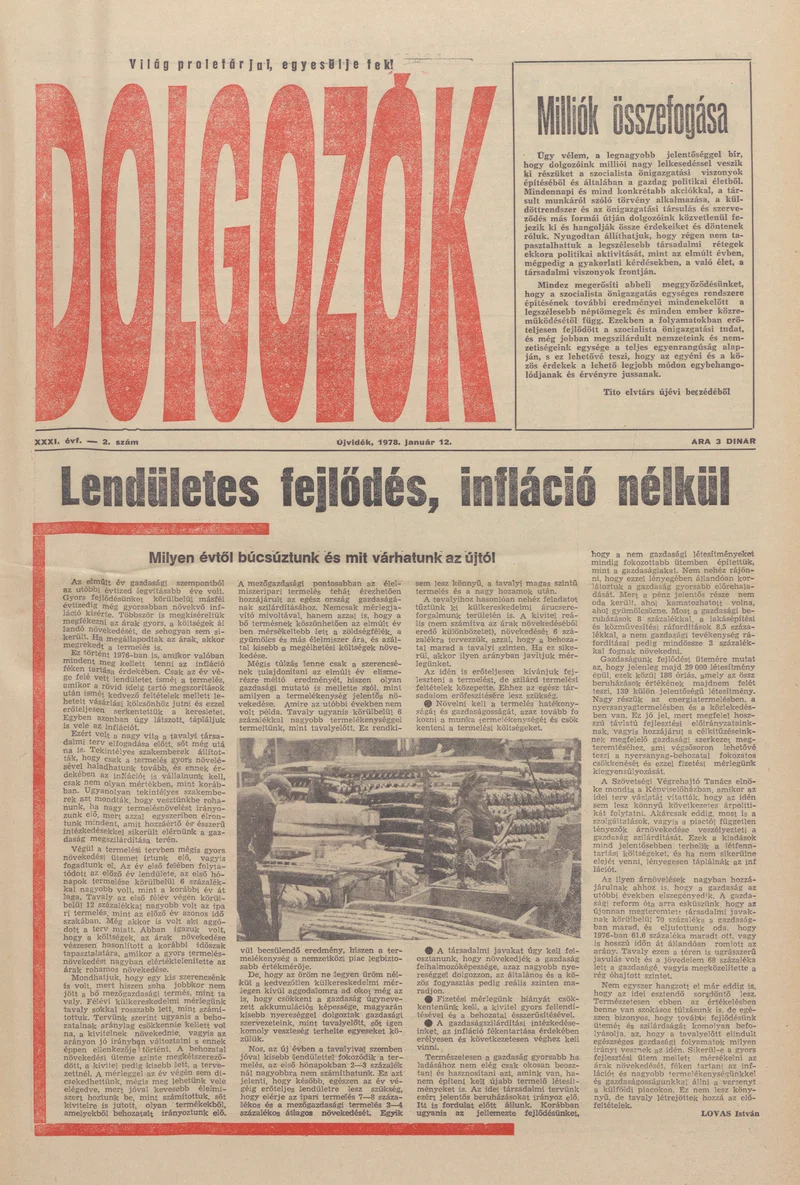 Dolgozók, 32. évf. 1978. január 12. 2. sz.