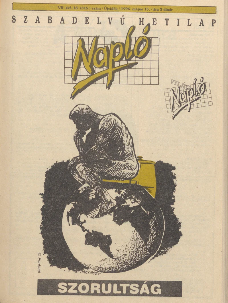 Napló - Szabadelvű hetilap, 7. évf. 1996. május 15. 315. sz.