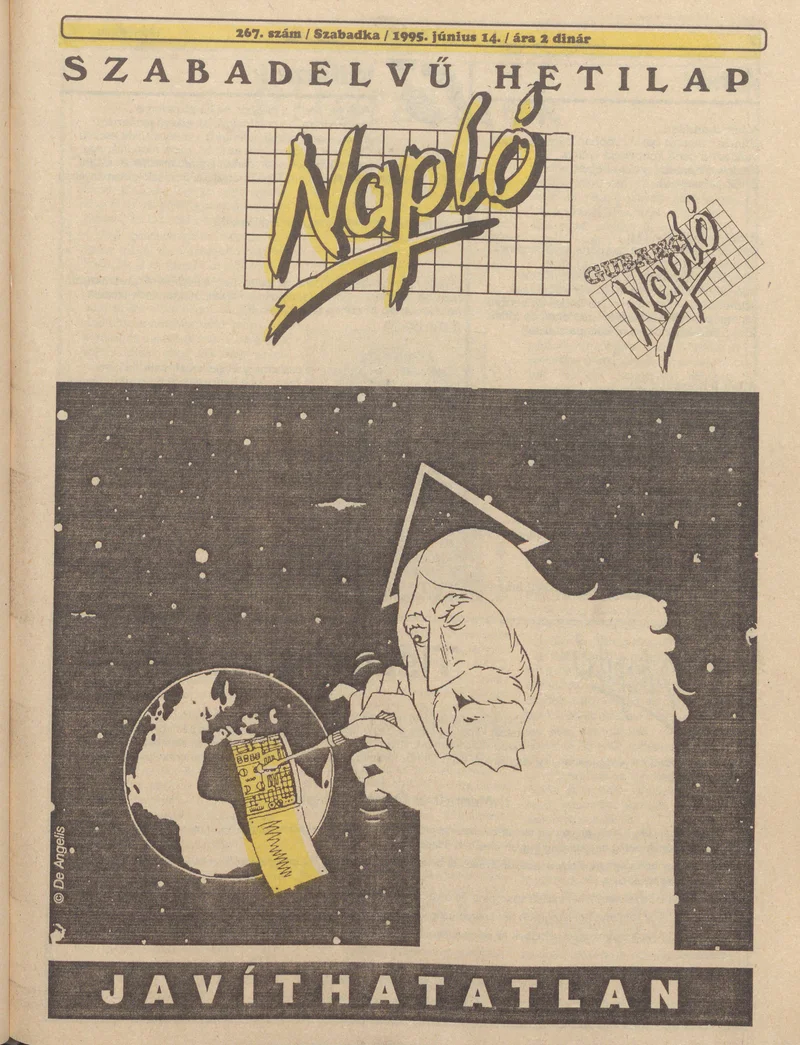 Napló - Szabadelvű hetilap, 6. évf. 1995. június 14. 267. sz.
