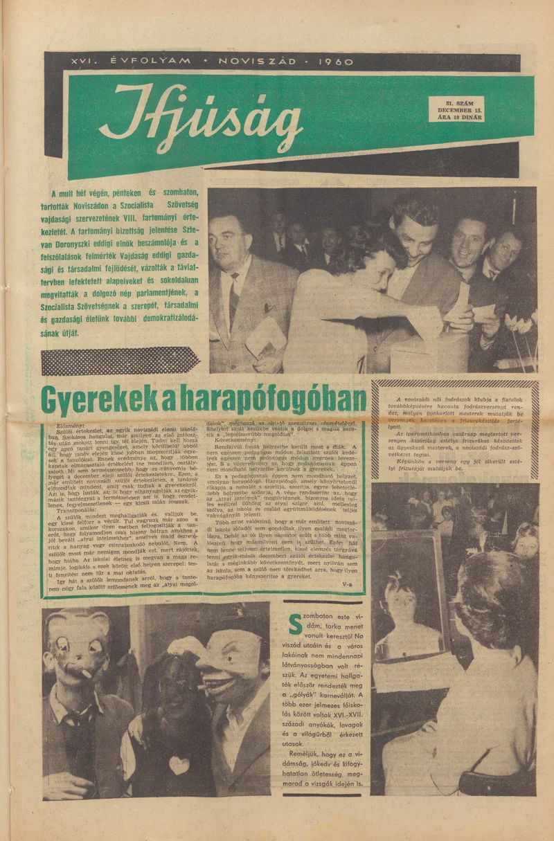 Ifjúság, 16. évf. 1960. december 15. 51. sz.