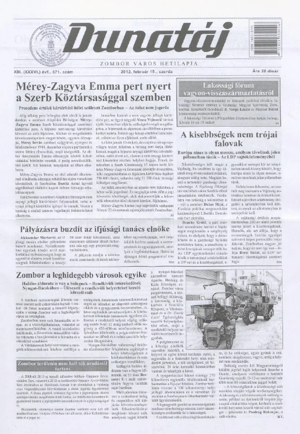 Dunatáj, 14. évf. 2012. február 15. 671. sz.
