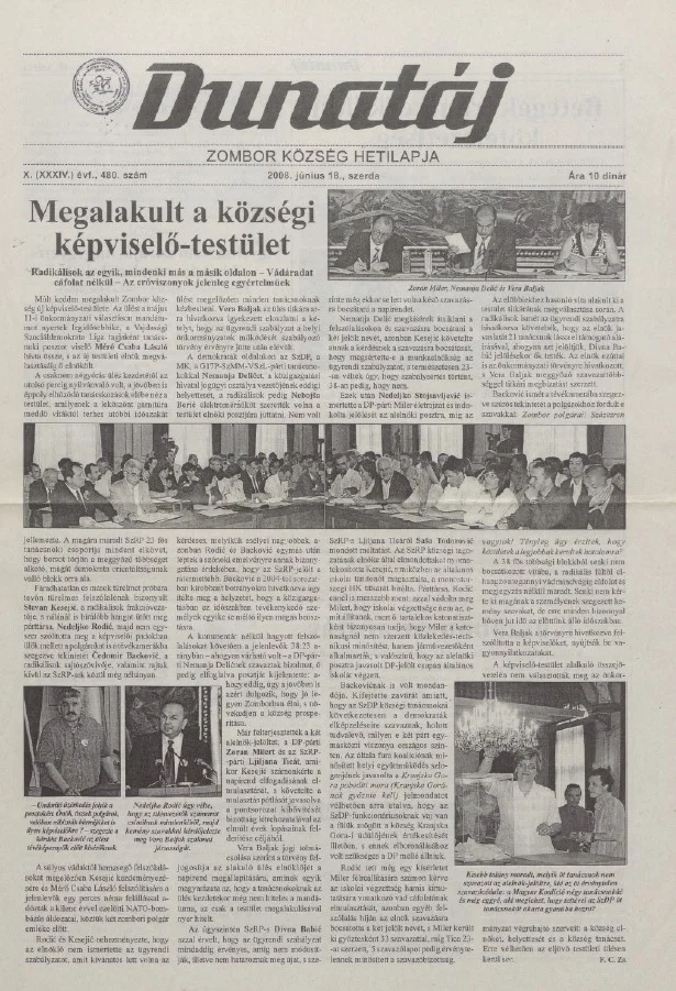 Dunatáj, 10. évf. 2008. június 18. 480. sz.