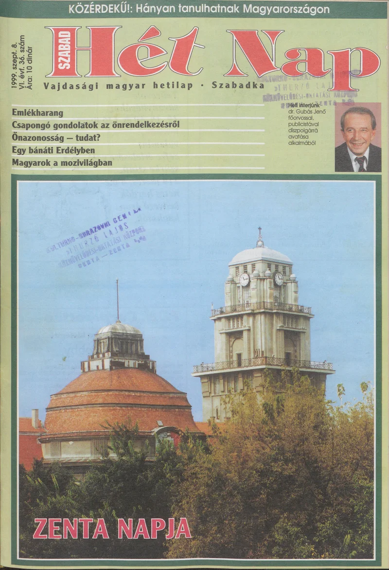 Szabad Hét Nap, 6. évf. 1999. szeptember 8. 36. sz.