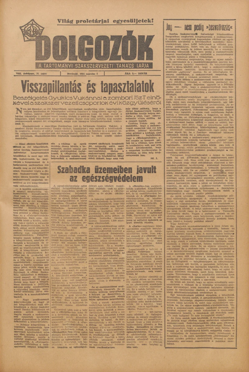 Dolgozók, 8. évf. 1954. március 2. 10. sz.