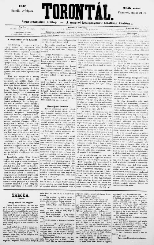 Torontál, 6. évf. 1877. május 24. 21. sz.