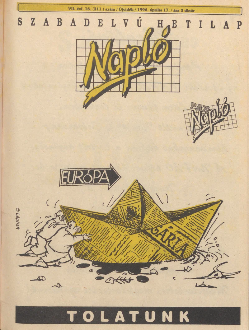 Napló - Szabadelvű hetilap, 7. évf. 1996. április 17. 311. sz.