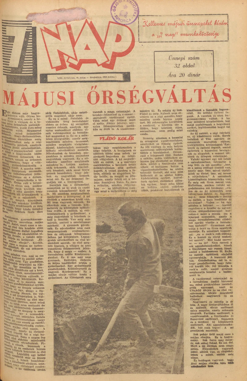 7 Nap, 13. évf. 1958. május 1. 19. sz.
