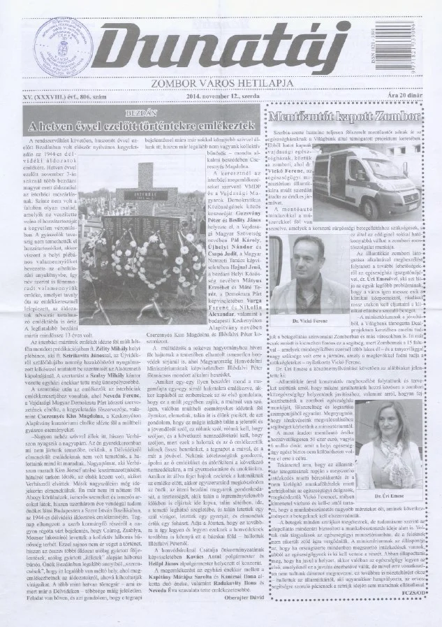 Dunatáj, 16. évf. 2014. november 12. 806. sz.