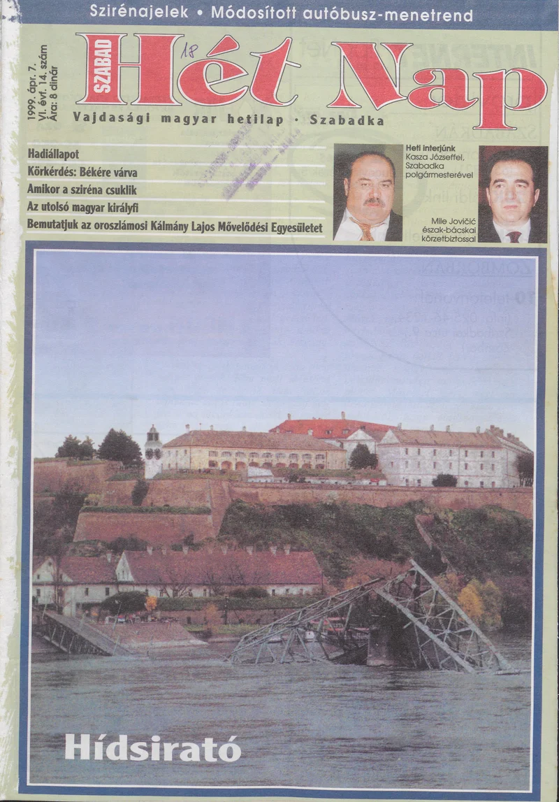 Szabad Hét Nap, 6. évf. 1999. április 7. 14. sz.