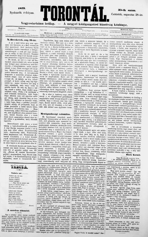 Torontál, 8. évf. 1879. augusztus 28. 35. sz.