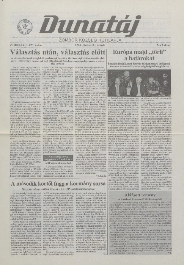 Dunatáj, 6. évf. 2004. június 16. 271. sz.