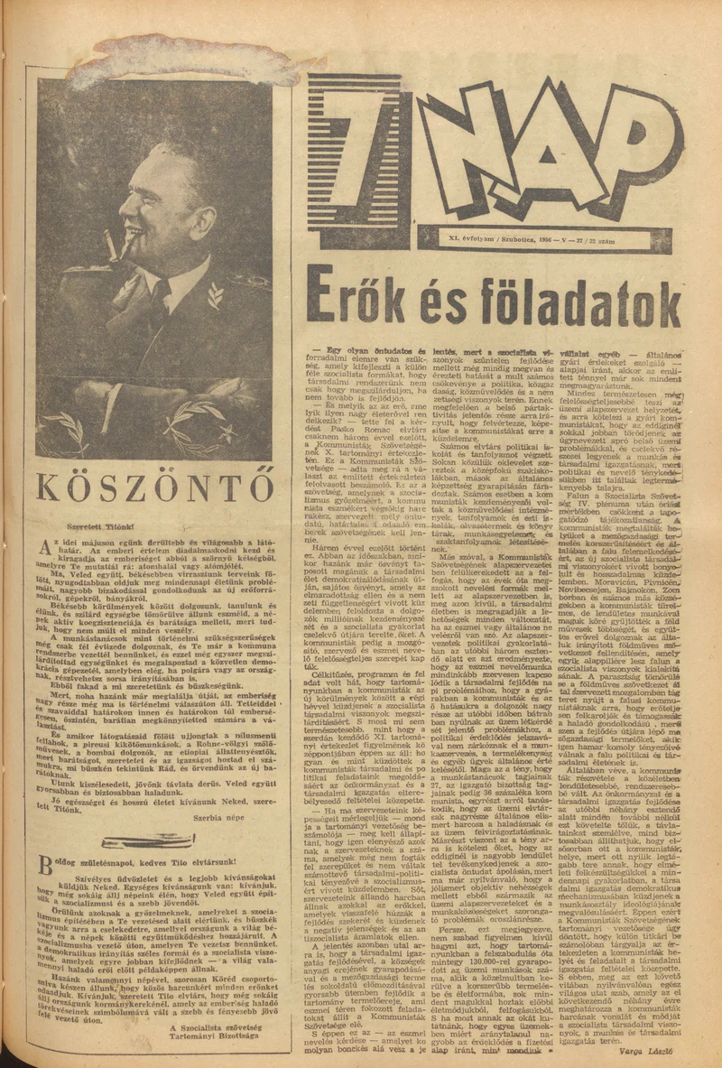7 Nap, 11. évf. 1956. május 27. 22. sz.