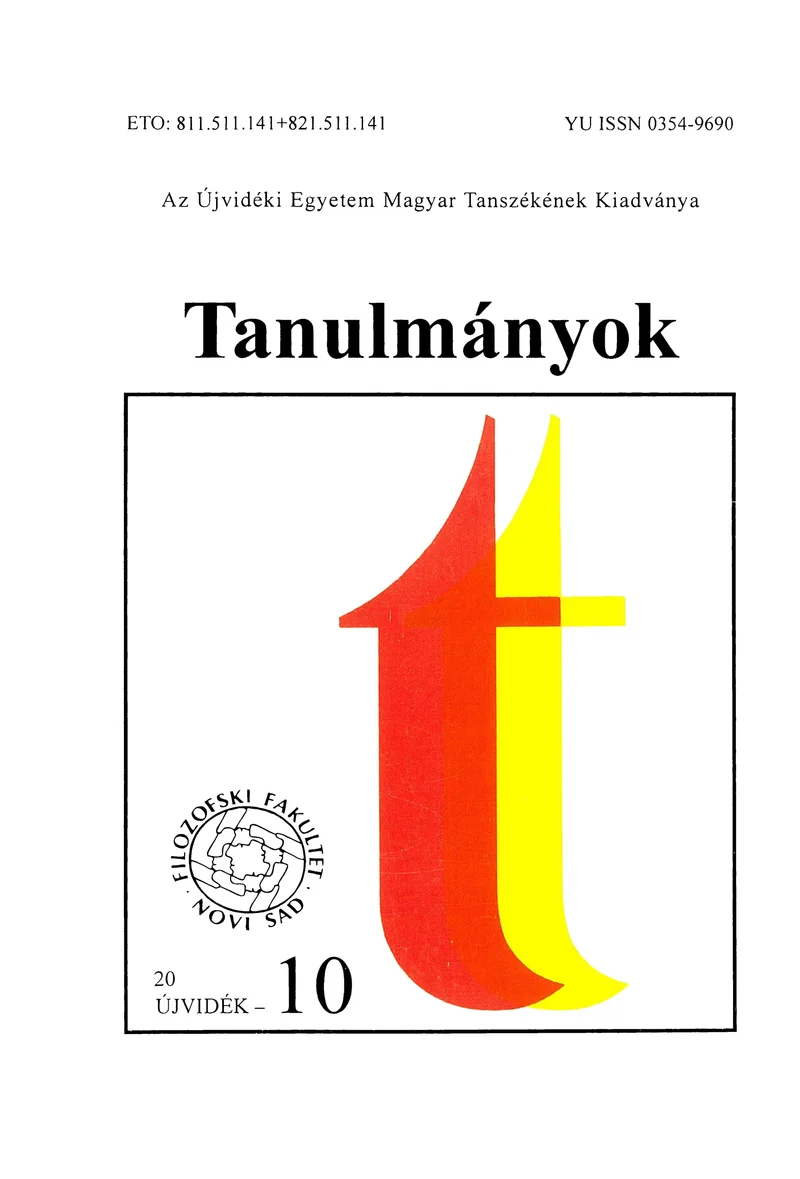 Tanulmányok, 40. évf. 2010. 43. sz. 1–213. oldal