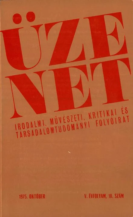 Üzenet, 5. évf. 1975. október. 10. sz. 715–804. oldal
