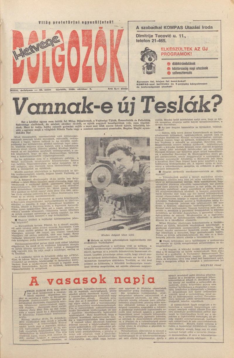 Dolgozók, 34. évf. 1980. október 9. 40. sz.